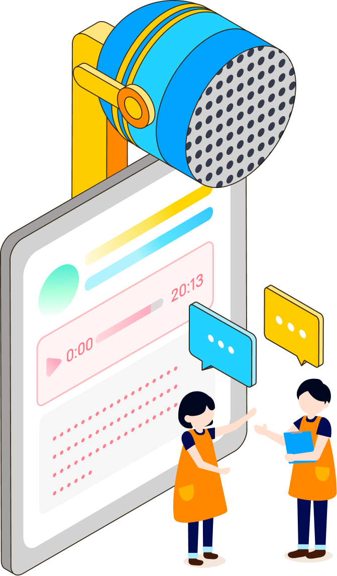 音声メモを録音して記録に残すイメージ
